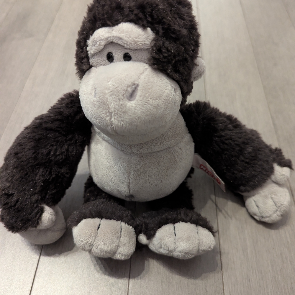 Plush Gorilla Toy - Gray and Black Nici 20 Cm Vintage